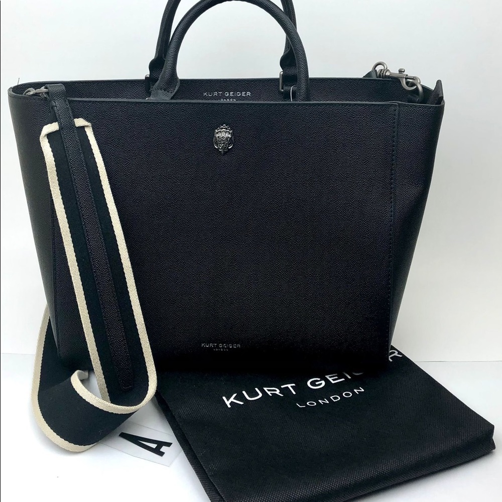 KURT GEIGER LONDON Shoreditch Shopper Pebbled Leather Tote